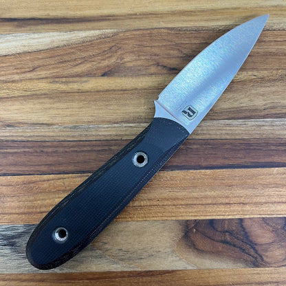 Patterson Forge 70mm (2.75") Fixed Blade w/ Black Micarta Handle
