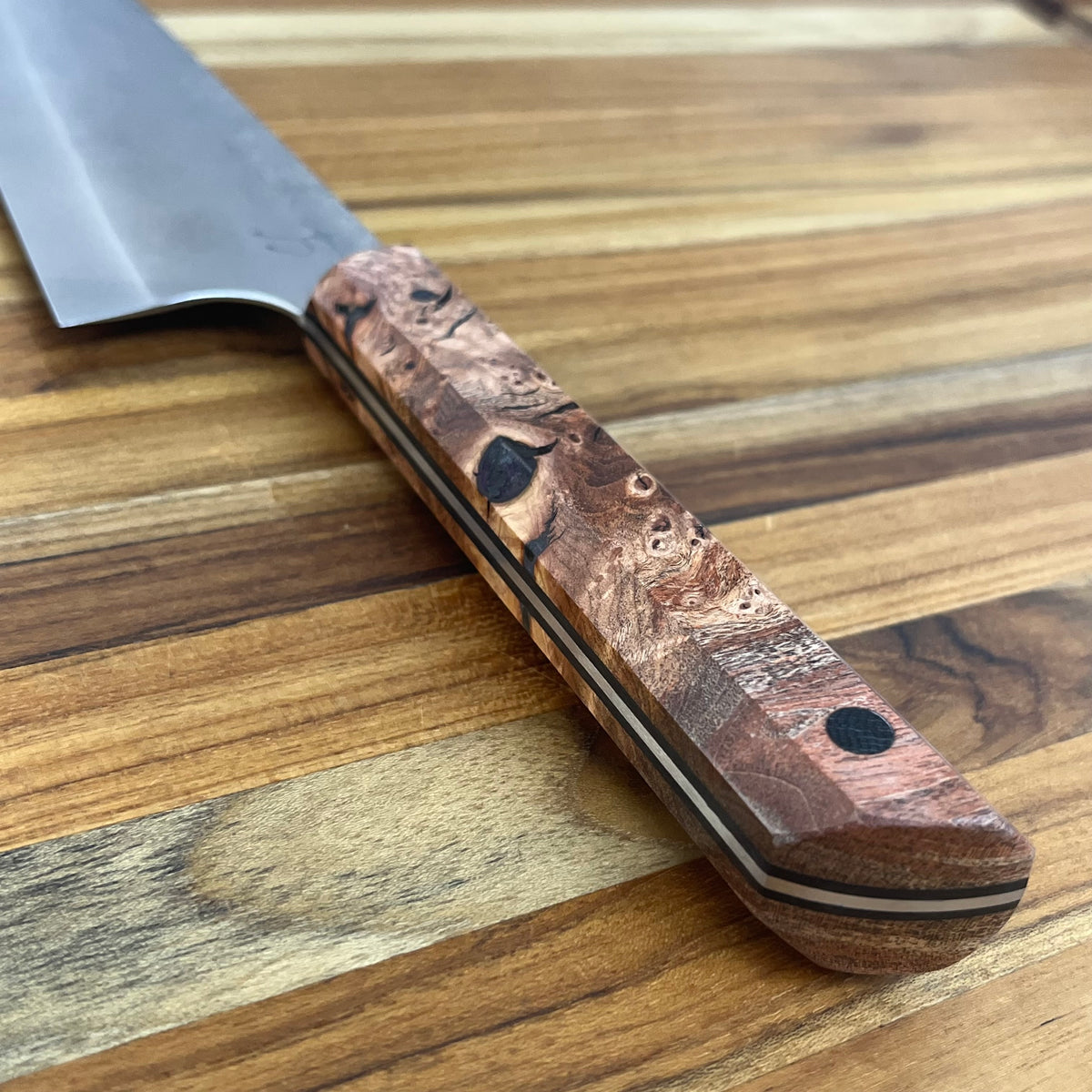 Running Man Forge Ready Series 200mm (8") Chef's Knife w/ Maple Burl Handle