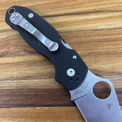Spyderco Paramilitary 3 3" Folding Knife w/ Black G10 Handle