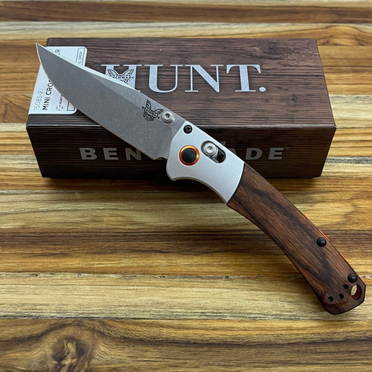 Benchmade Mini Crooked River 3.5" Folding Knife w/ Dymondwood Handle