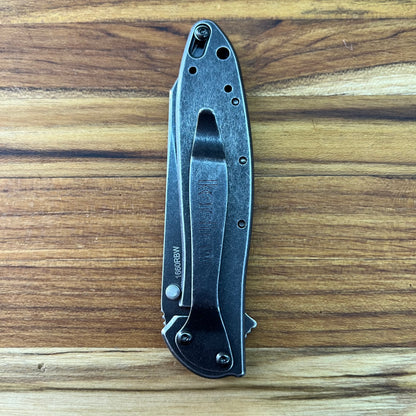 Kershaw Random Leek 3" Flipping Knife w/ BlackWash Blade & Stainless Steel Handle