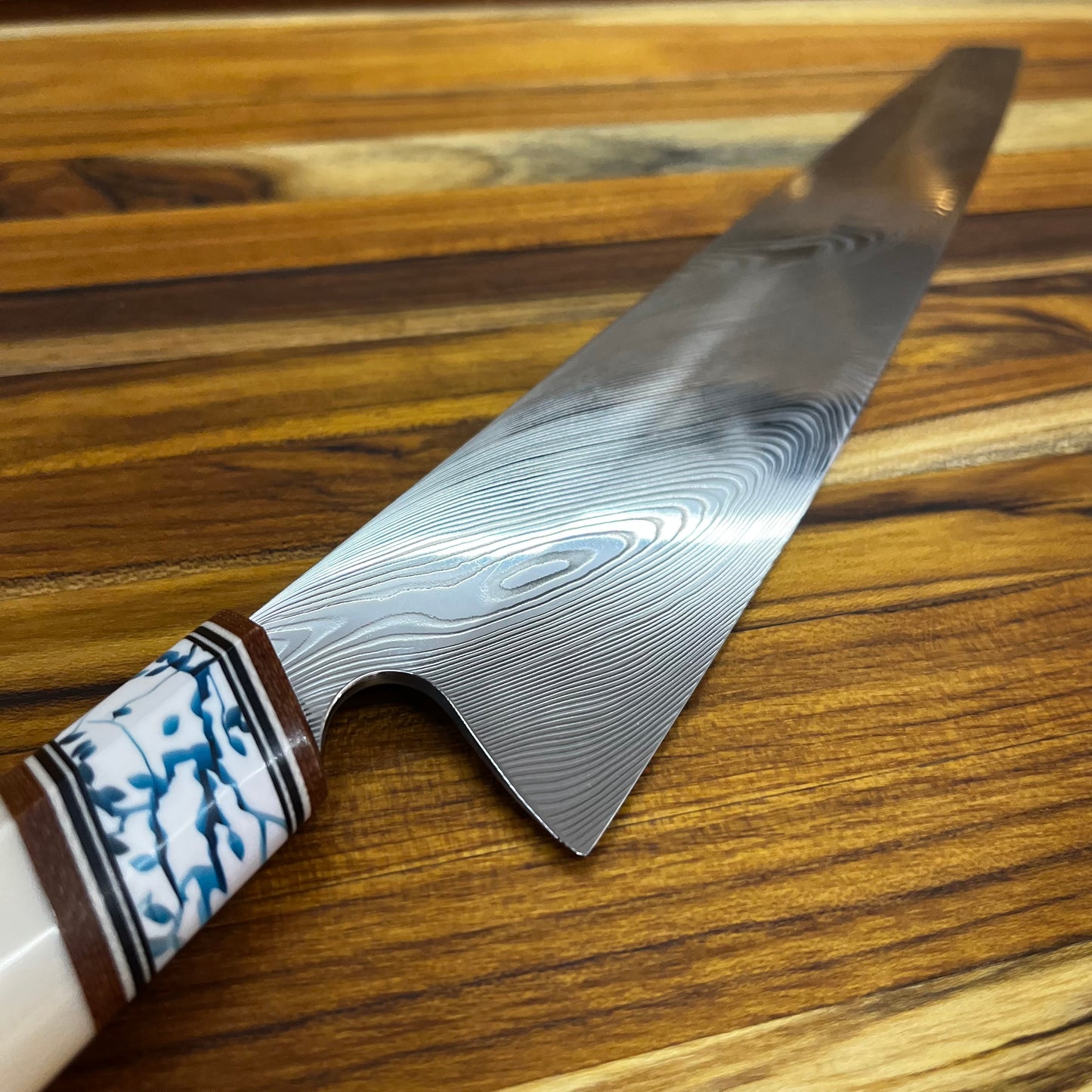 3rd Hill Customs Damasteel 280mm (11") Sujihiki w/ Ivory handle