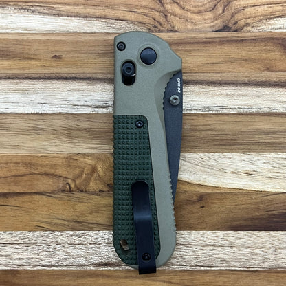 Benchmade Redoubt 3.5" Folding Knife w/ Ranger Green Grivory Handle