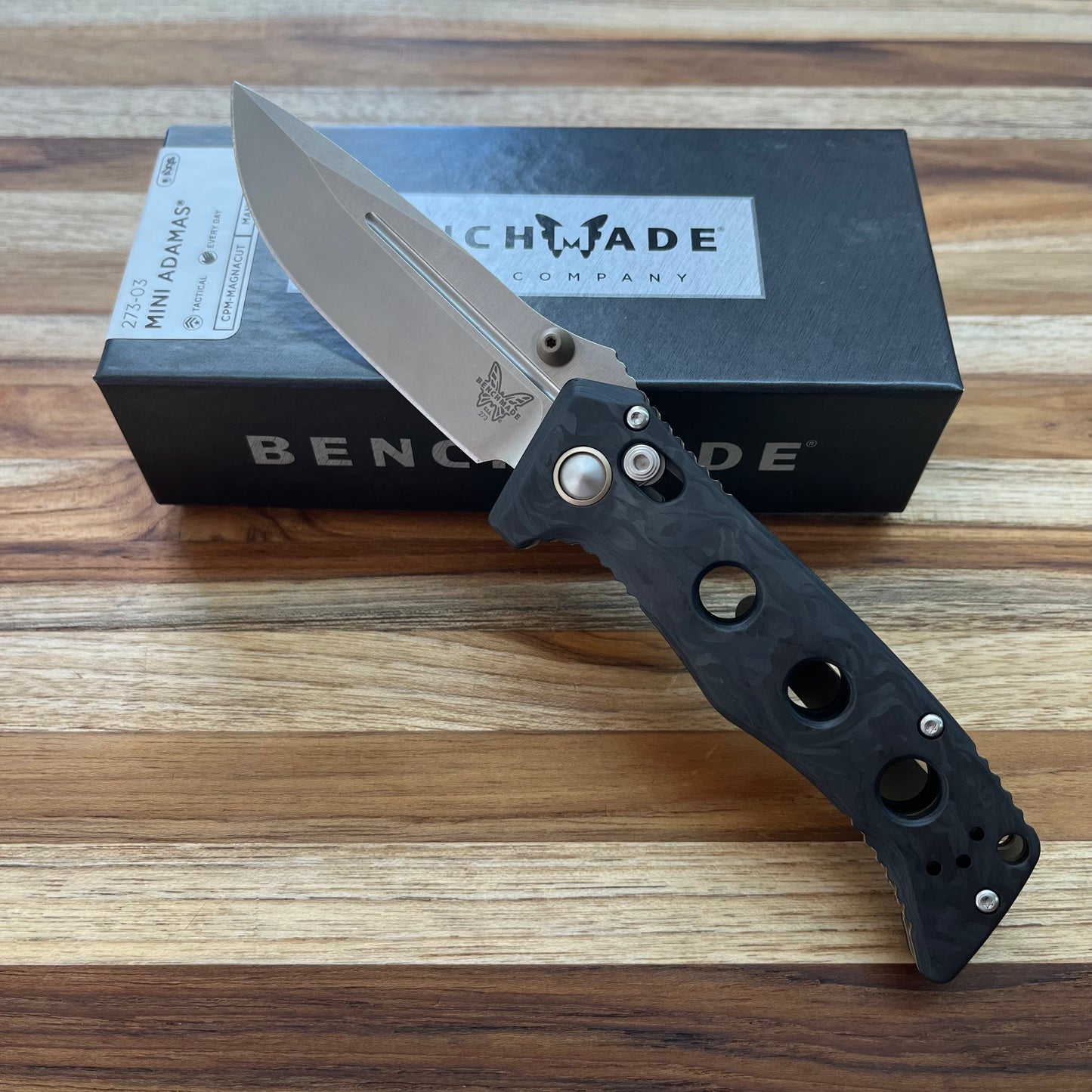 Benchmade Mini Adamas 3.25" Folding Knife w/ Carbon Fiber Handle