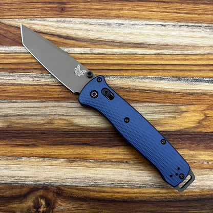 Benchmade Bailout 3.5"  Folding Knife w/ Crater Blue Aluminum Handle