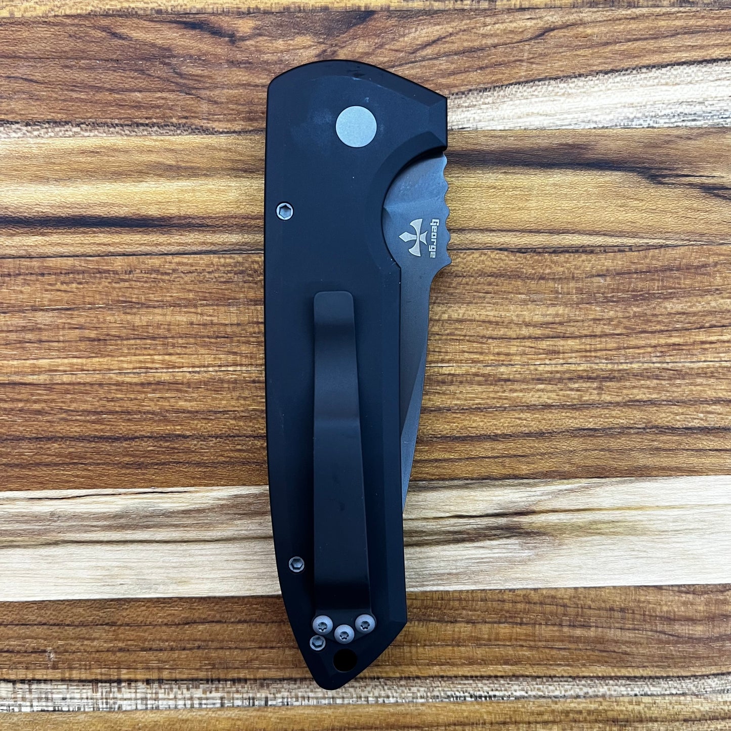 Pro-Tech Les George Rockeye 3.5" Auto w/ Black Aluminum Handle