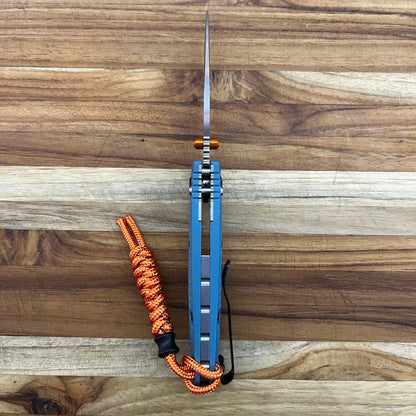 Benchmade Mini Adira 3.25” P/S Folding Knife w/ Depth Blue Grivory Handle