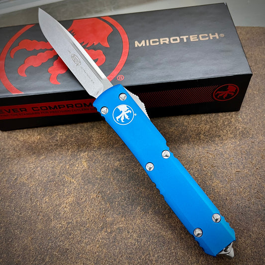 Microtech 121-10BL S/E Ultratech Standard Stonewash Blue OTF Auto
