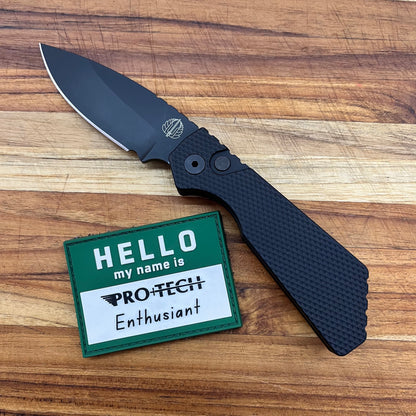 Pro-Tech Strider PT+ 2.5" All Black Auto w/ Textured Aluminum Handle