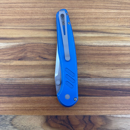Pro-Tech Avalon 4" Folding Knife w/ Battleworn Knurled Blue Aluminum Handle