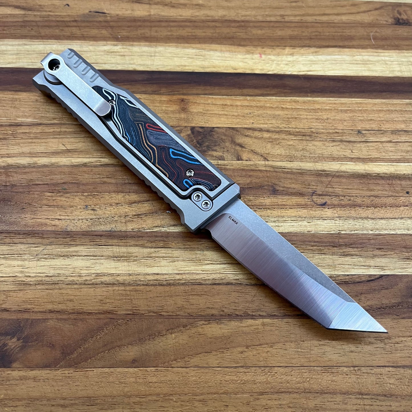 Reate EXO-M 3.25" Tanto Gravity Knife w/ Multicolor Handle