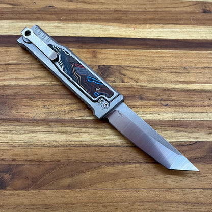 Reate EXO-M 3.25" Tanto Gravity Knife w/ Multicolor Handle