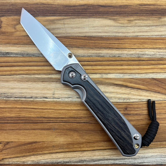 Chris Reeve Large Sebenza 31 (T/E) 3.5" Folding Knife w/ Titanium Handle & Bog Oak Inlay