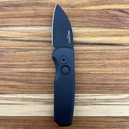 Pro-Tech Runt 5 2" All Black Auto Wharncliffe w/ Black Aluminum Handle