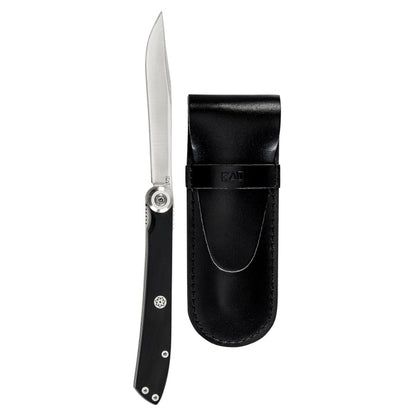 Kai Personal Folding Steak Knife 3.25" w/ Black POM Handle and Sheath