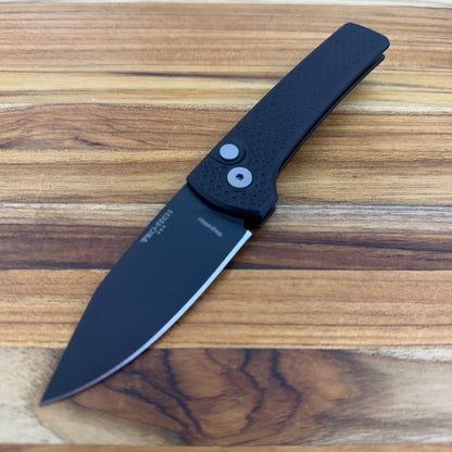 Pro-Tech Chavez Scapegoat Compact 3" Auto w/ MagnaMax & Black Carbide Textured Aluminum Handle