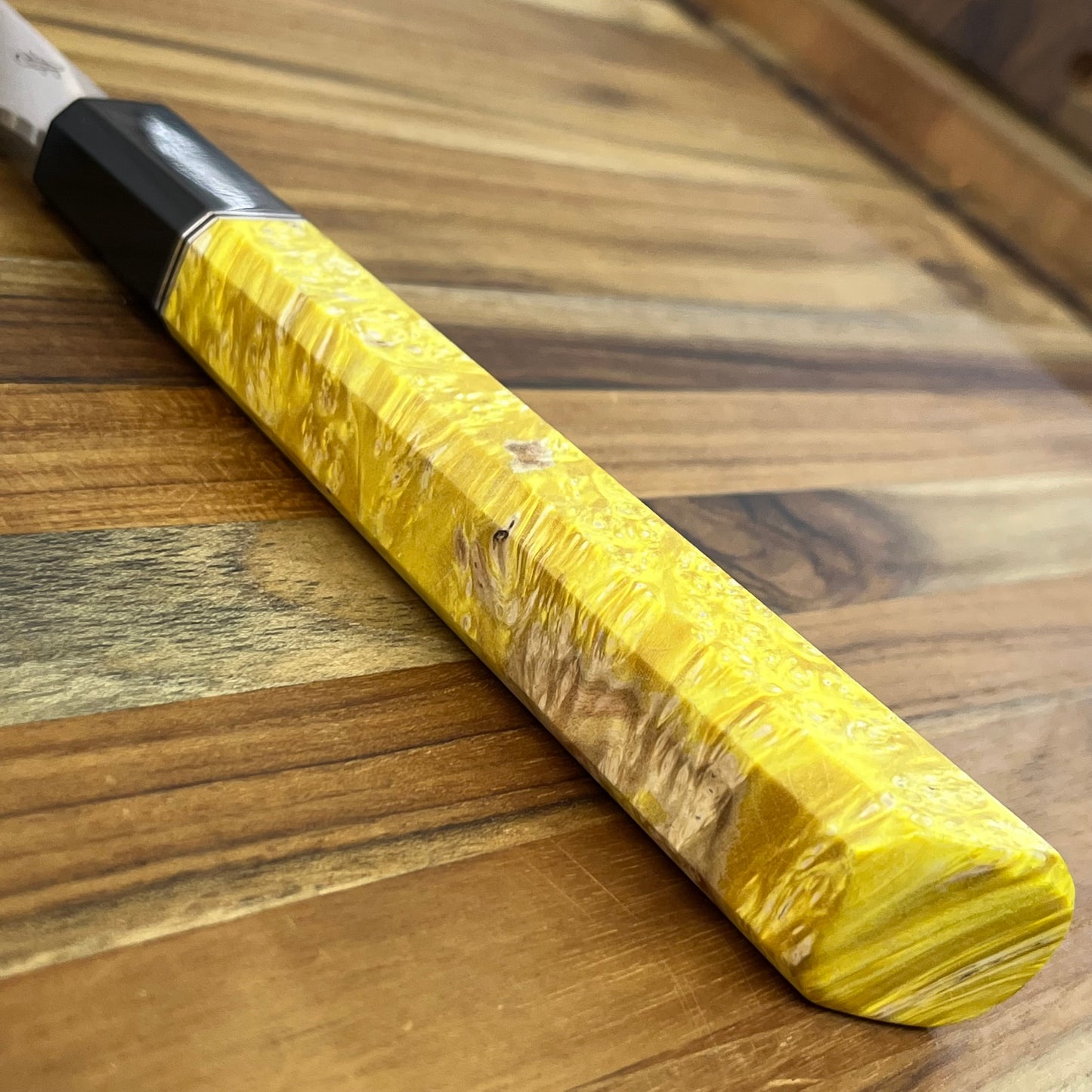 Alfredo Faccipieri 175mm (7") Gyuto w/ MagnaMax & Stabilized Yellow Maple Handle