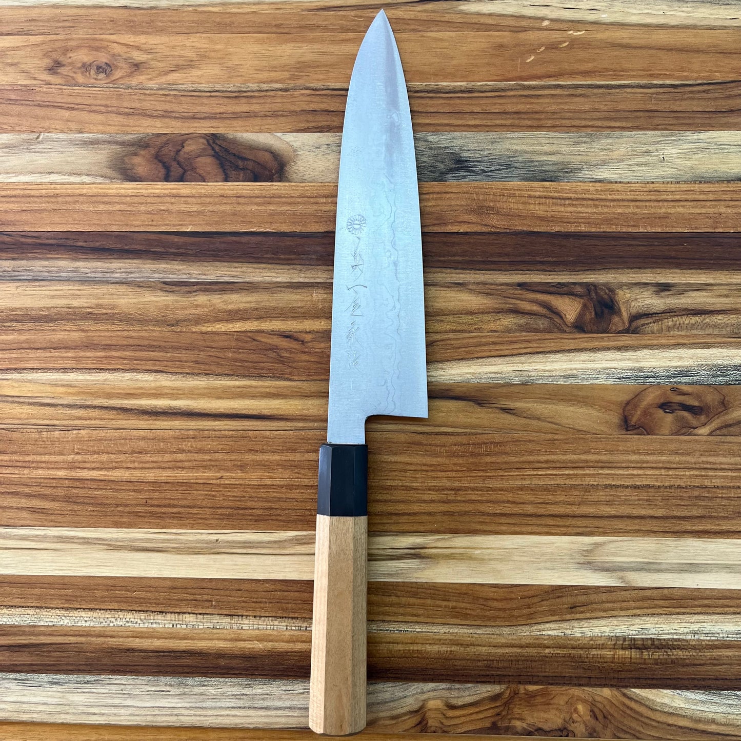 Kikuichi Kasumi Aoko Blue Carbon Damascus 210mm (8.25") Gyuto