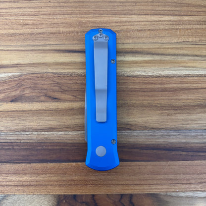 Pro-Tech Godson 3.15" Auto w/ Blue Aluminum Handle