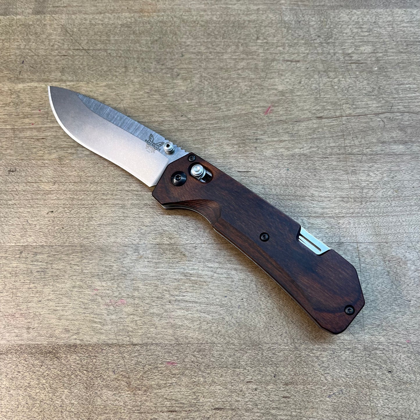 *DISCONTINUED* Benchmade Grizzly Creek 3.5" Folding Knife w/ Stabilized Wood Handle