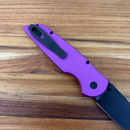 Pro-Tech TR-3 Integrity 3.5" Folding Knife w/ Solid Purple Aluminum Handle