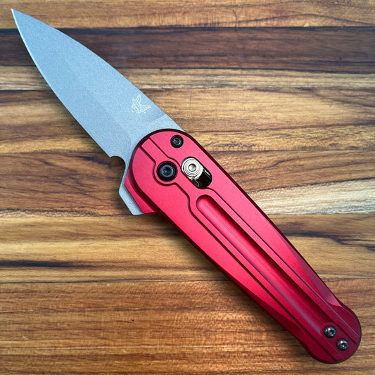 Benchmade Lowden 2.75" Flipping Knife w/ Phoenix Red Aluminum  handle
