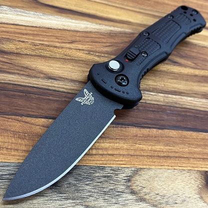 Benchmade Mini Claymore 3" Auto w/ Textured Black Grivory Handle