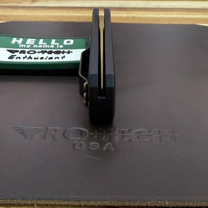 Pro-Tech Godson 3.15" Auto w/ Tan Blade & Black Aluminum Handle