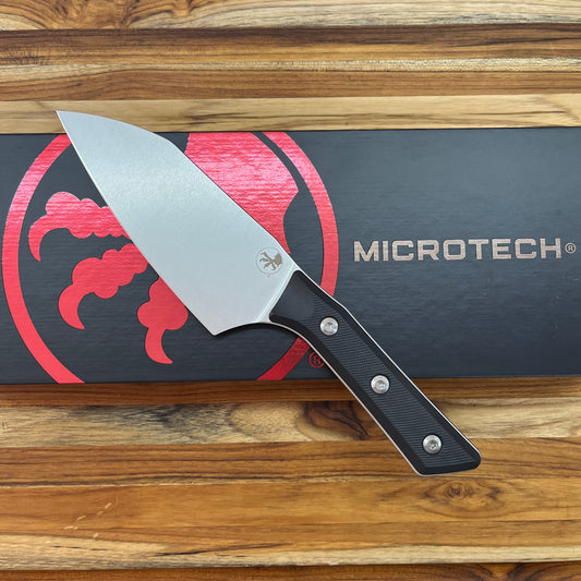 Microtech Culinary 6" Santoku w/ Black G10 Handle