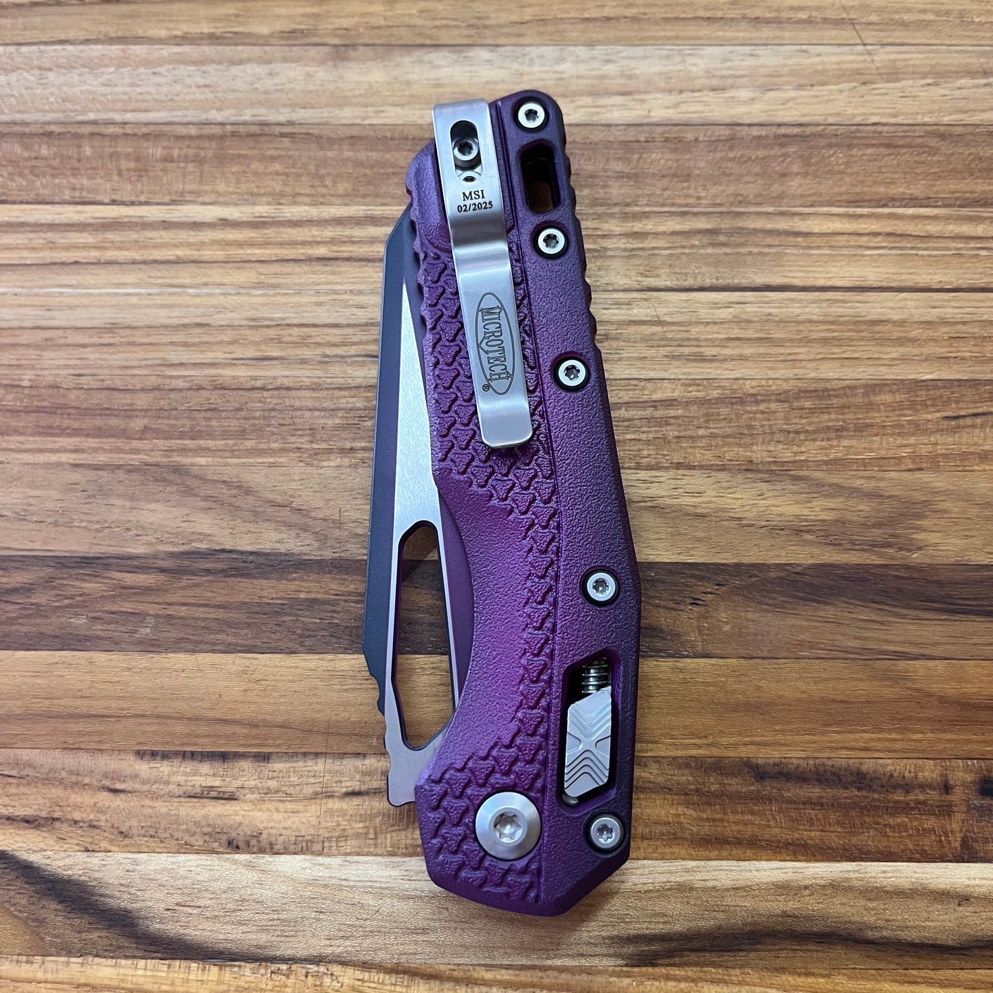 Microtech MSI 4" Folding Knife w/ Faded Sangria Handle