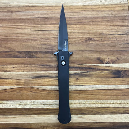 Pro-Tech Large Don 4.5" Auto w/ Black 3D Curve Handle & MOP Button