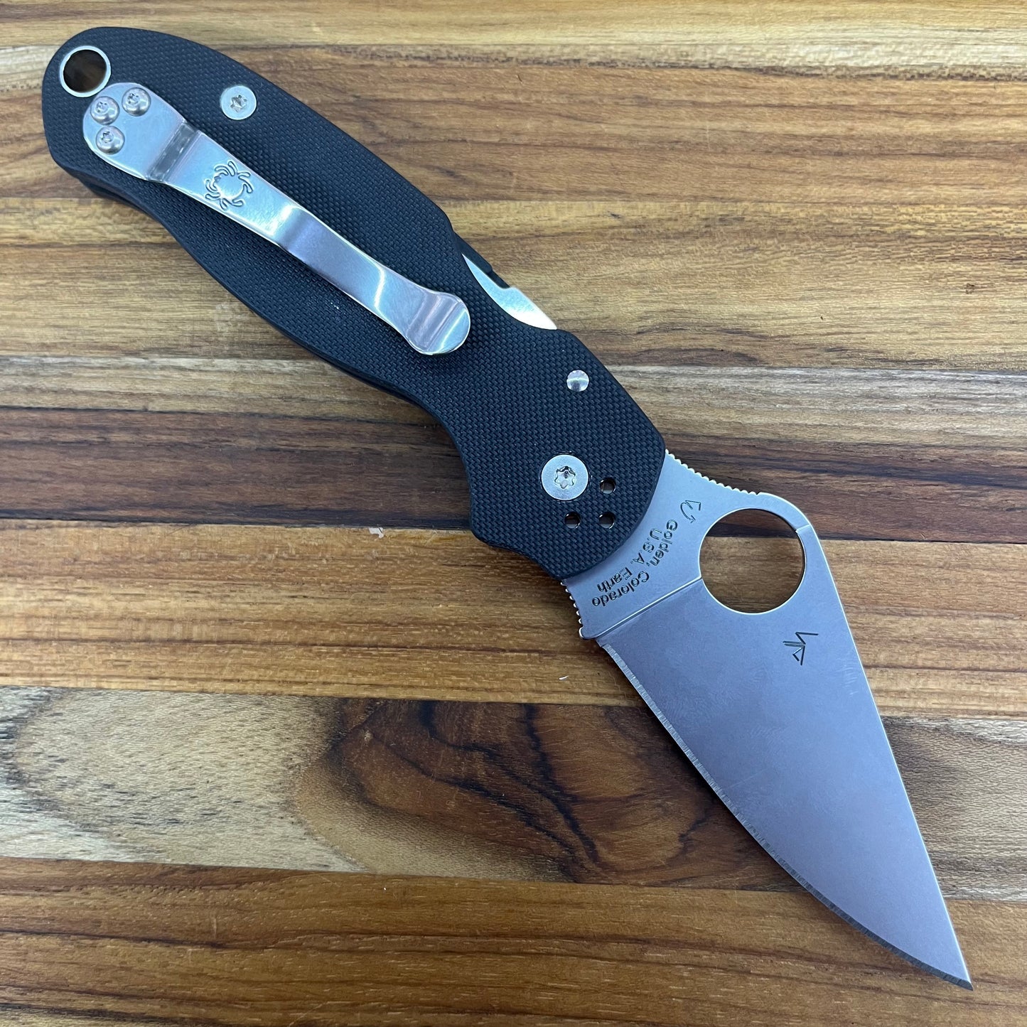 Spyderco Paramilitary 3 3" Folding Knife w/ Black G10 Handle