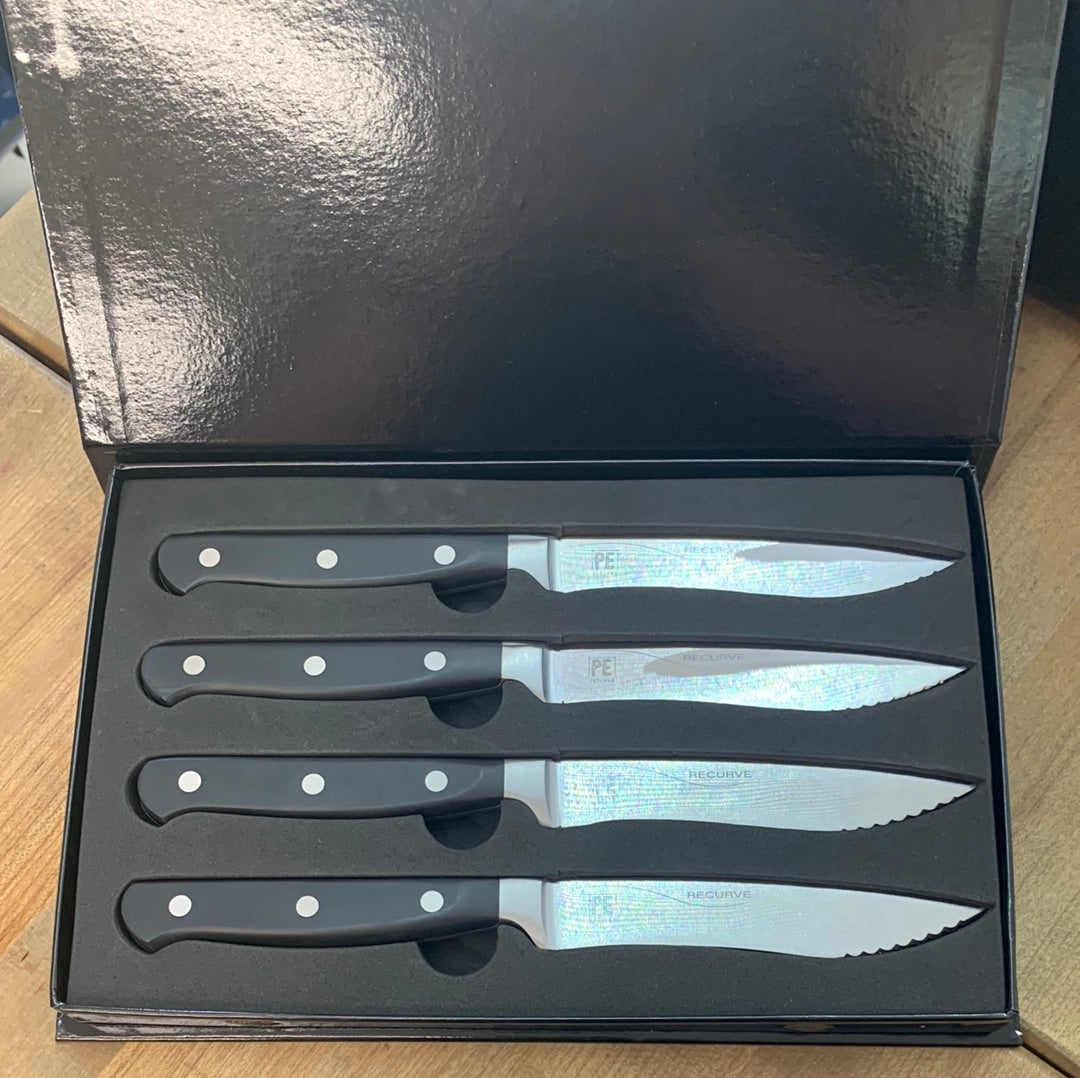 PEC Recurve 4pc Steak Knife Set