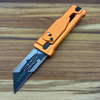 Reate Exo-U Gravity 2.5" Utility Knife w/ Orange Diamond Handle