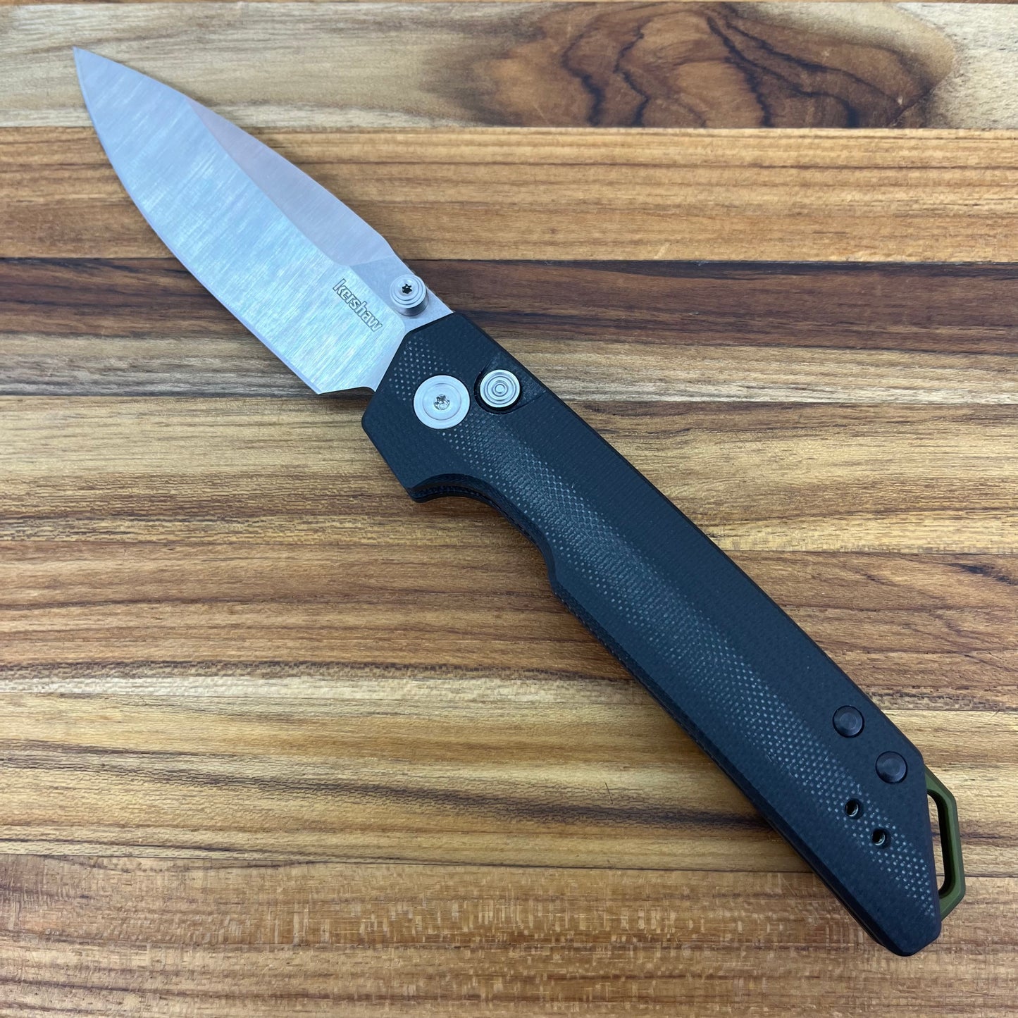 Kershaw Iridium Button Lock 3.5" Folding Knife w/ Black G10 Handle