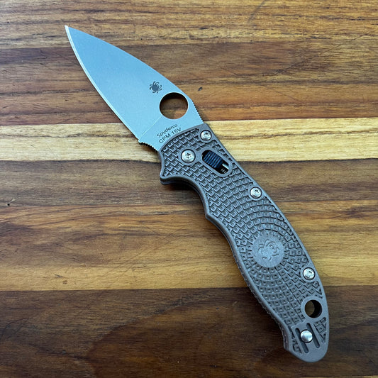 Spyderco Manix-2  3" Folding Knife w/ Brown Handle