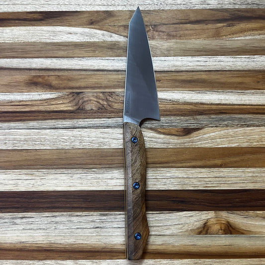 Meglio Semi-Custom 5.25" Satin Petty w/ Bastogne Walnut Handle