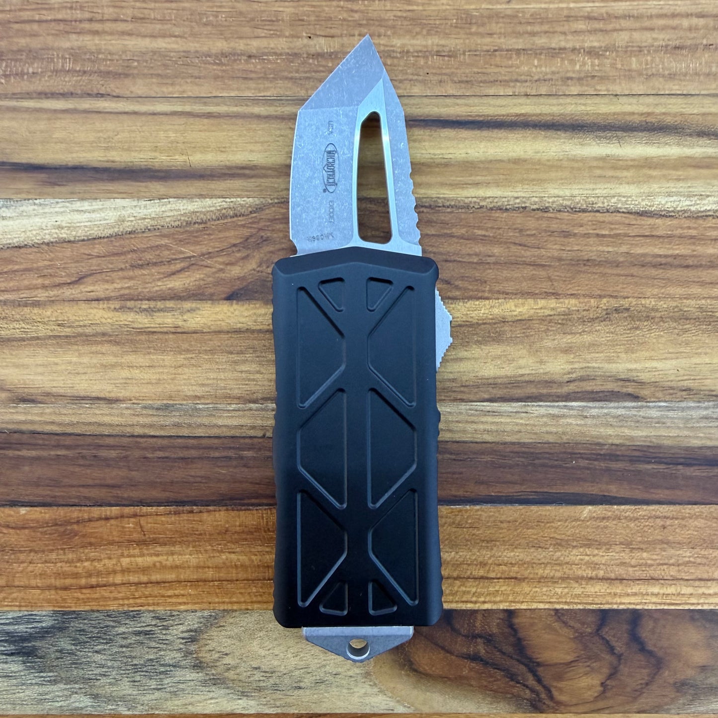 Microtech Exocet T/E 2" OTF w/ Black Aluminum Handle & Money Clip