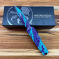 Microtech Signature Series Cypher II D/E 3.5" OTF w/ Baja/Purple Splatter Aluminum Handle