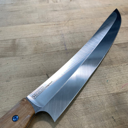 Meglio Semi-Custom 11" Satin Scimitar w/ S-Grind & Maple Handle
