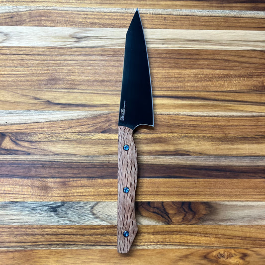 Meglio Semi-Custom 5.25" DLC Petty w/ Two-Toned Black Oak Handle