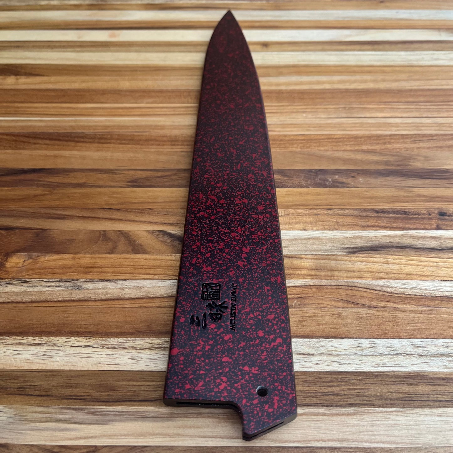 Mcusta Zanmai Red Lacquer 270mm (10.5") Sujihiki Saya w/ Pin
