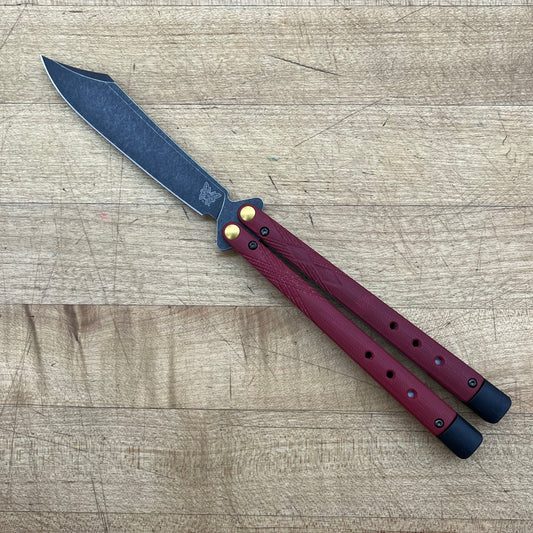 Benchmade Necron 4.5" Bali-Song w/ Ruby G10 Handle