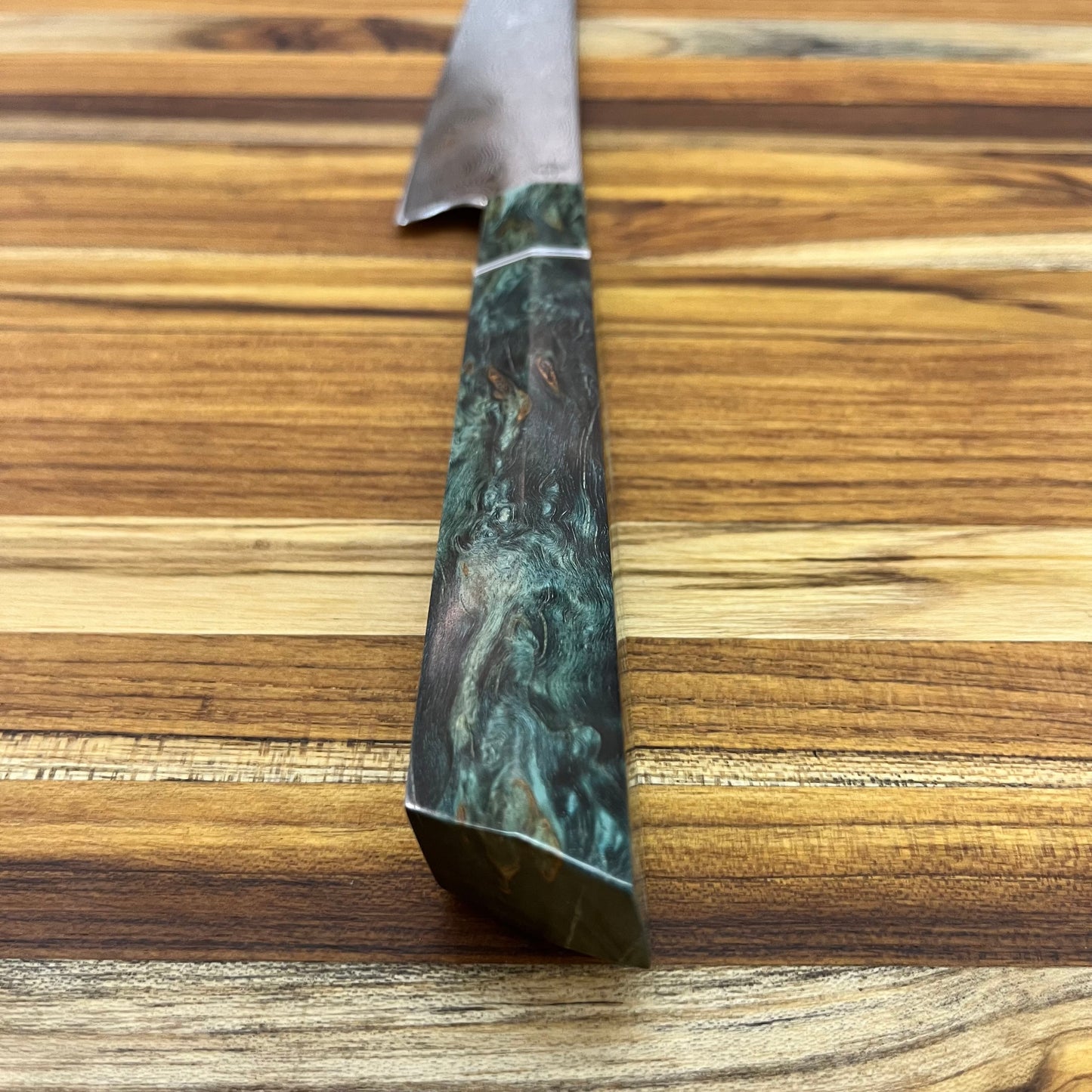 Alfredo Faccipieri 300mm (11.75") Sujihiki w/ Damasteel & Green Birchwood Handle