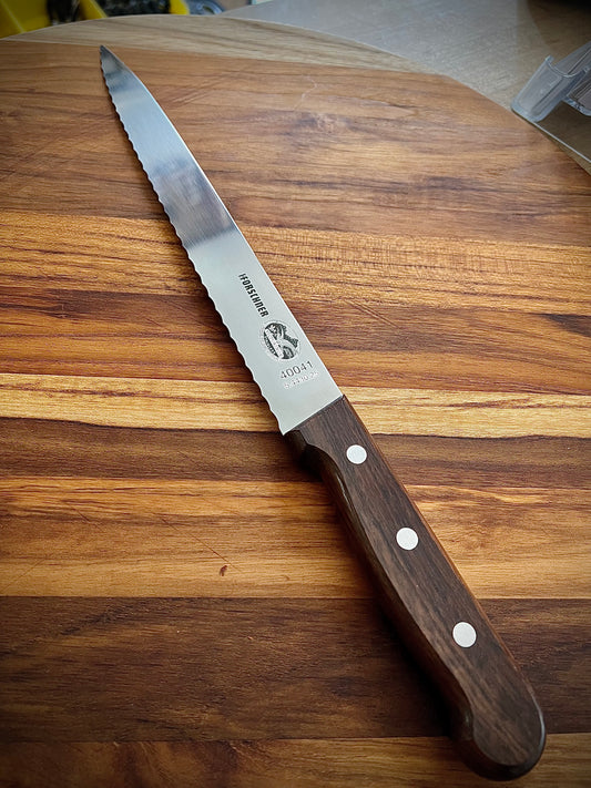 Victorinox Rosewood 10" Serrated Slicer Knife