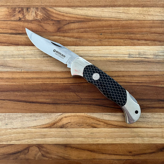 *DISCONTINUED* BOKER BLACK ALUM-RESN SCOUT 3.25” Folding Knife