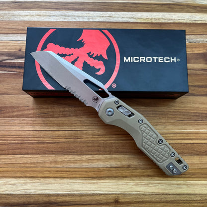 Microtech MSI 3.75" P/S Folding Knife w/ Tan Frag Handle