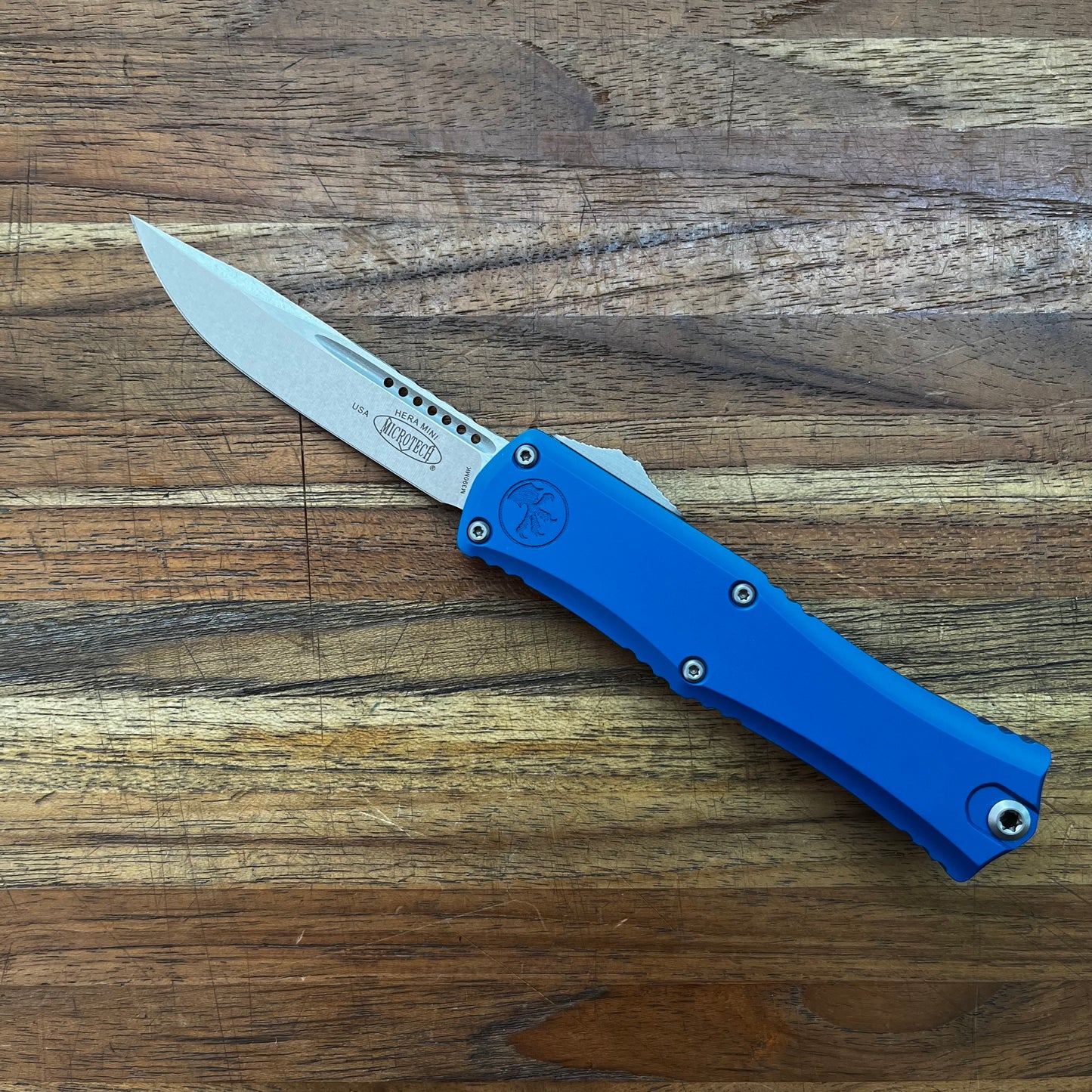 Microtech Hera II Mini 3" OTF w/ Blue Handle