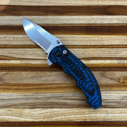 *DISCONTINUED* Benchmade Ball AXIS 3.25" P/S Flipping Knife w/ Blue/Black G10