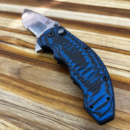 *DISCONTINUED* Benchmade Ball AXIS 3.25" P/S Flipping Knife w/ Blue/Black G10